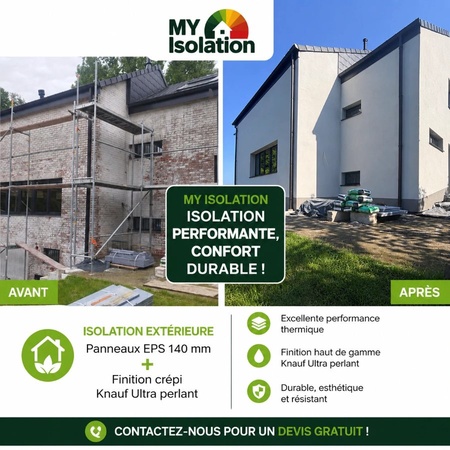 Chantier d'isolation réalisé par MY Isolation