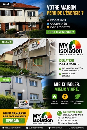 Chantier d'isolation réalisé par MY Isolation